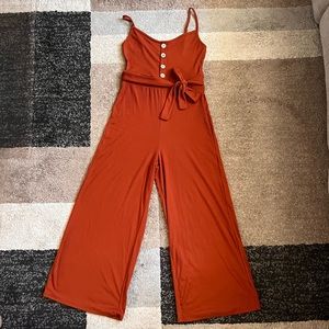 Rust-colored jumpsuit